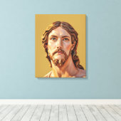 BORSTBEELD VAN CHRISTUS DE VERLOSSER door MICHELAN Canvas Afdruk (Insitu (Houten vloer))