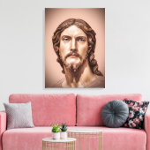 BORSTBEELD VAN CHRISTUS DE VERLOSSER door MICHELAN Canvas Afdruk (Insitu (Woonkamer))