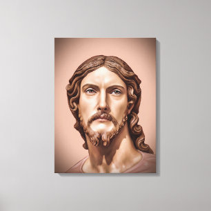 BORSTBEELD VAN CHRISTUS DE VERLOSSER door MICHELAN Canvas Afdruk