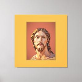 BORSTBEELD VAN CHRISTUS DE VERLOSSER door MICHELAN Canvas Afdruk