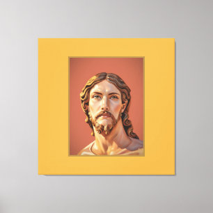BORSTBEELD VAN CHRISTUS DE VERLOSSER door MICHELAN Canvas Afdruk