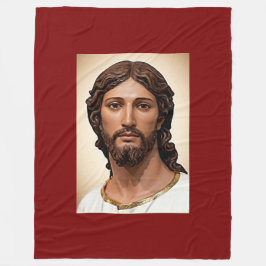 BORSTBEELD VAN CHRISTUS DE VERLOSSER door MICHELAN Fleece Deken