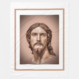 BORSTBEELD VAN CHRISTUS DE VERLOSSER door MICHELAN Fleece Deken