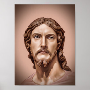 BORSTBEELD VAN CHRISTUS DE VERLOSSER door MICHELAN Poster