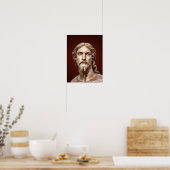 Borstbeeld van Christus de Verlosser door MICHELAN Poster (Keuken)