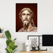 BORSTBEELD VAN CHRISTUS DE VERLOSSER door MICHELAN Poster (Thuiskantoor)