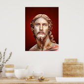 BORSTBEELD VAN CHRISTUS DE VERLOSSER door MICHELAN Poster (Keuken)