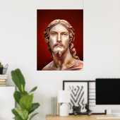 BORSTBEELD VAN CHRISTUS DE VERLOSSER door MICHELAN Poster (Thuiskantoor)