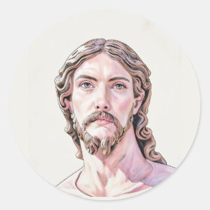 BORSTBEELD VAN CHRISTUS DE VERLOSSER door MICHELAN Ronde Sticker