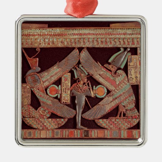 Borstbord met de afbeelding van Osiris, god van Metalen Ornament (Voorkant)