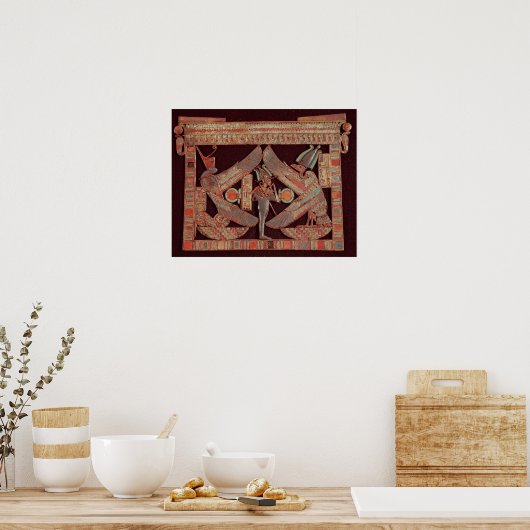 Borstbord met de afbeelding van Osiris, god van Poster (Keuken)