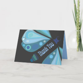 BORSTBUTTERFLY Blue Bat Hartelijk dank Bedankkaart