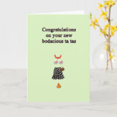 Borstchirurgie Gefeliciteerd, Grappige Cartoon Art Kaart (Gele Bloem)