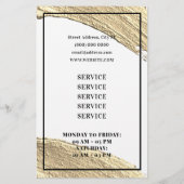 Borstel abstract gouden borstel wit flyer (Achterkant)