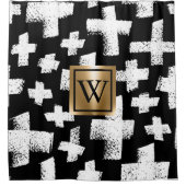 Borstel Abstract Patroon Douchegordijn (Voorkant)