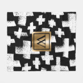 Borstel Abstract Patroon Fleece Deken (Voorkant (Horizontaal))