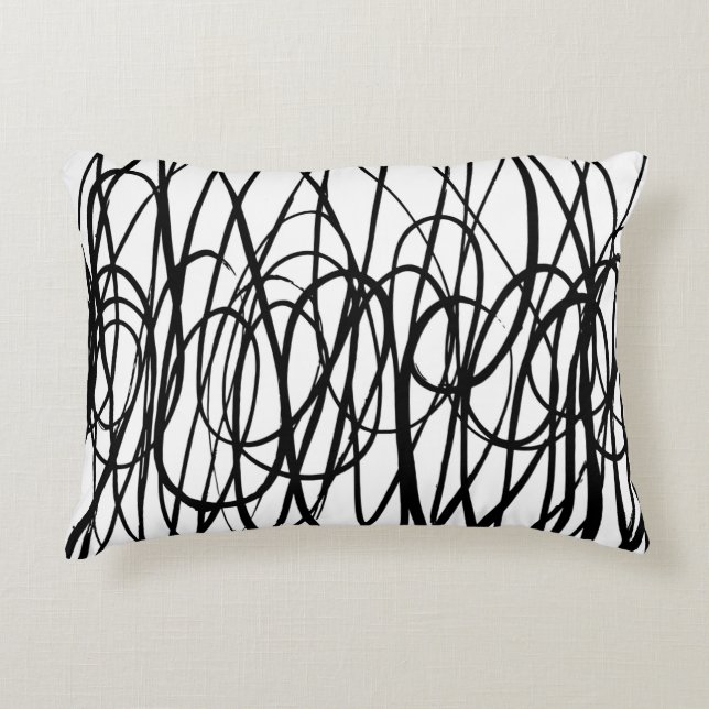 Borstel abstract patroon. Grunge textuur. Achtergr Accent Kussen (Voorkant)