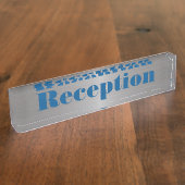 Borstel Aluminium Look Desk Naamplaat Naambordje (Zijkant)