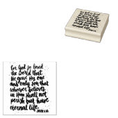 Borstel belettering Pasen Zondag Bijbel Verse Rubberstempel (Gestempeld)