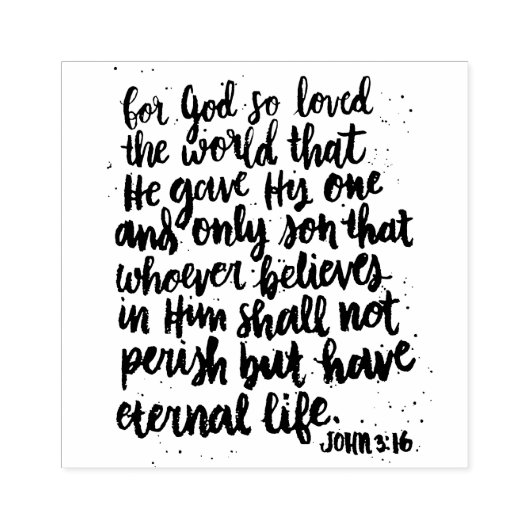 Borstel belettering Pasen Zondag Bijbel Verse Rubberstempel (Afrduk)