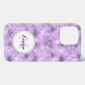 Borstel cherry lelie-pilly floral lila Case-Mate iPhone case (Achterkant (horizontaal))
