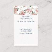 Borstel en Scheercreme Bloemmotief Visitekaartje (Achterkant)