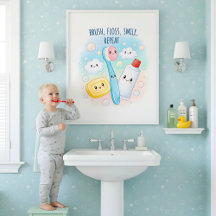 Borstel, Flos, Spoel, Was Kinderen Badkamer Muur K