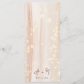 Borstel Goud & Terracotta Script Monogram Bruiloft Menu (Achterkant)