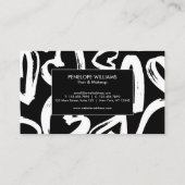 Borstel harten patroon visitekaartje (Achterkant)