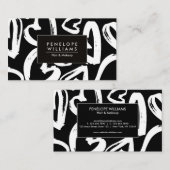 Borstel harten patroon visitekaartje (Voorkant / Achterkant)