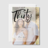 Borstel Kalligrafie 30 Verjaardag Grappig Talk Der Vellum Uitnodigingen (Offset (Koppel))