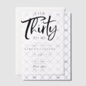 Borstel Kalligrafie 30 Verjaardag Grappig Talk Der Vellum Uitnodigingen (Offset (Uitnodiging))