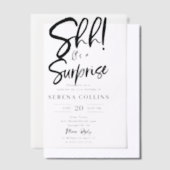 Borstel kalligrafie verrassing verjaardag vellum uitnodigingen (Offset)