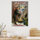Borstel, koning van Wizards 1915 Poster (Keuken)