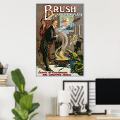 Borstel, koning van Wizards 1915 Poster (Thuiskantoor)