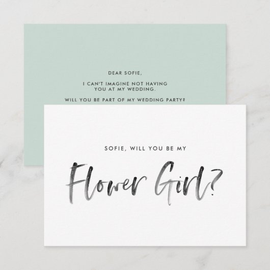 Borstel met briefing kaart (Voorkant / Achterkant)