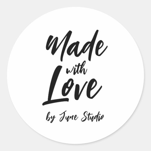 Borstel met briefing met handschrift, met sticker  (Voorkant)