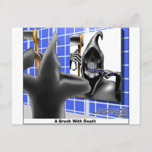 Borstel Met Dodelijke Grappige Halloween Cartoon G Briefkaart