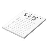 Borstel met persoonlijke titel om lijst uit te voe notitieblok (Linkerzijde)