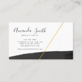 Borstel met zwarte en gouden Waterverf Visitekaartje (Achterkant)