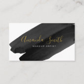 Borstel met zwarte en gouden Waterverf Visitekaartje (Voorkant)