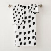 Borstel met zwarte en witte Waterverf Bad Handdoek (Insitu)