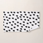 Borstel met zwarte en witte Waterverf Bad Handdoek (Handdoek)