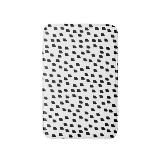 Borstel met zwarte en witte Waterverf Badmat (Voorkant Verticaal)