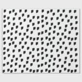 Borstel met zwarte en witte Waterverf Cadeaupapier (Vlak)