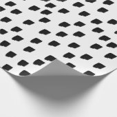 Borstel met zwarte en witte Waterverf Cadeaupapier (Hoek)