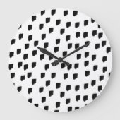 Borstel met zwarte en witte Waterverf  Grote Klok (Voorkant)