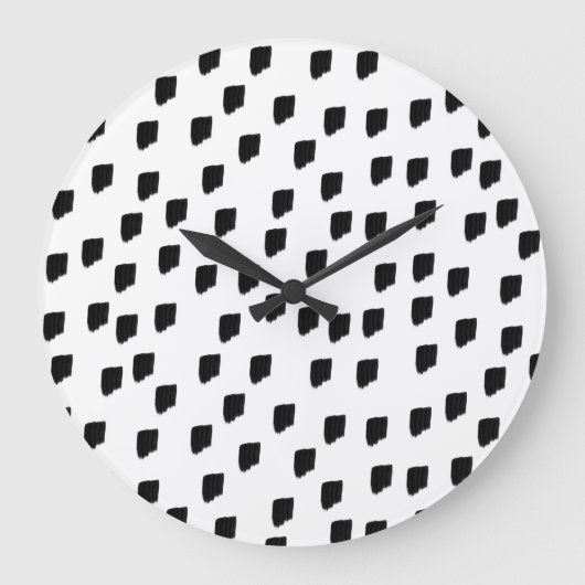 Borstel met zwarte en witte Waterverf  Grote Klok (Voorkant)