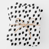 Borstel met zwarte en witte Waterverf Inpakpapier Vel (In situ)