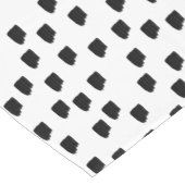 Borstel met zwarte en witte Waterverf Korte Tafelloper (Hoek)